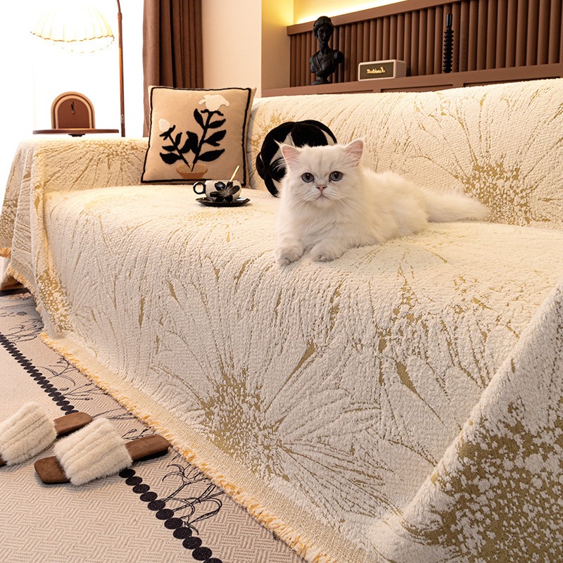 フランスぬいぐるみソファカバー 2025 新しい四季ソファカバー測定不要冬カバークッションブランケット