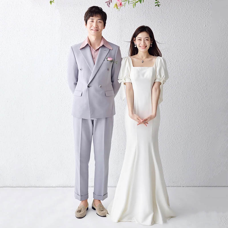 海外挙式ドレス 花嫁 セクシー マーメイドドレス ウェディングドレス 結婚式 wedding dress 二次会 前撮り 後撮り パーティードレス おしゃれ トレーンドレス 美シルエット 着痩せ ロン