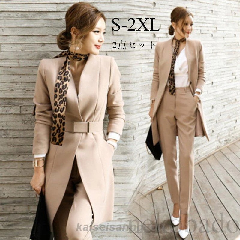卒業式 服 母 セットアップ パンツスーツ スーツ レディース 春 秋 スカーフ付き 長袖 フォーマル セレモニースーツ 女性 通勤 オフィス OL 40代 ヒョウ柄卒業式 服 母 セ