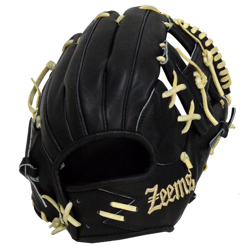 ジームス Zeems 限定 軟式グラブ 三方親 内野手用 Zeems型ロゴ 野球 軟式 グローブ グラブ 一般 24AW(SV-528SBN-ZEEMS-GD)