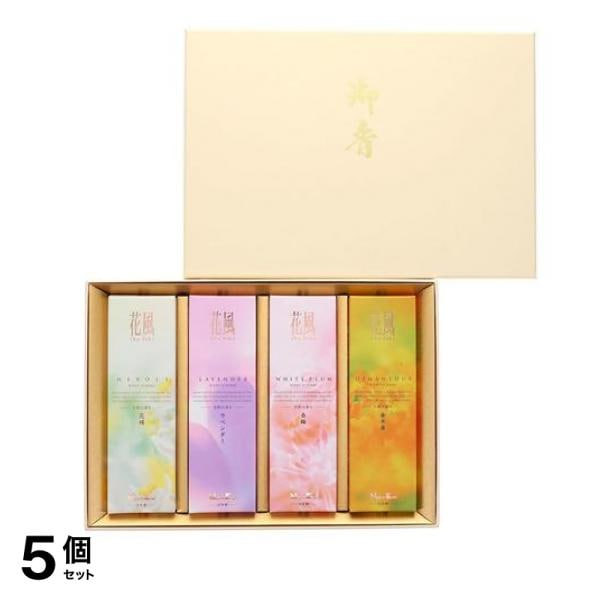 日本香堂 花風 進物 桐箱 4種入 (約50g×4箱) 5個セット