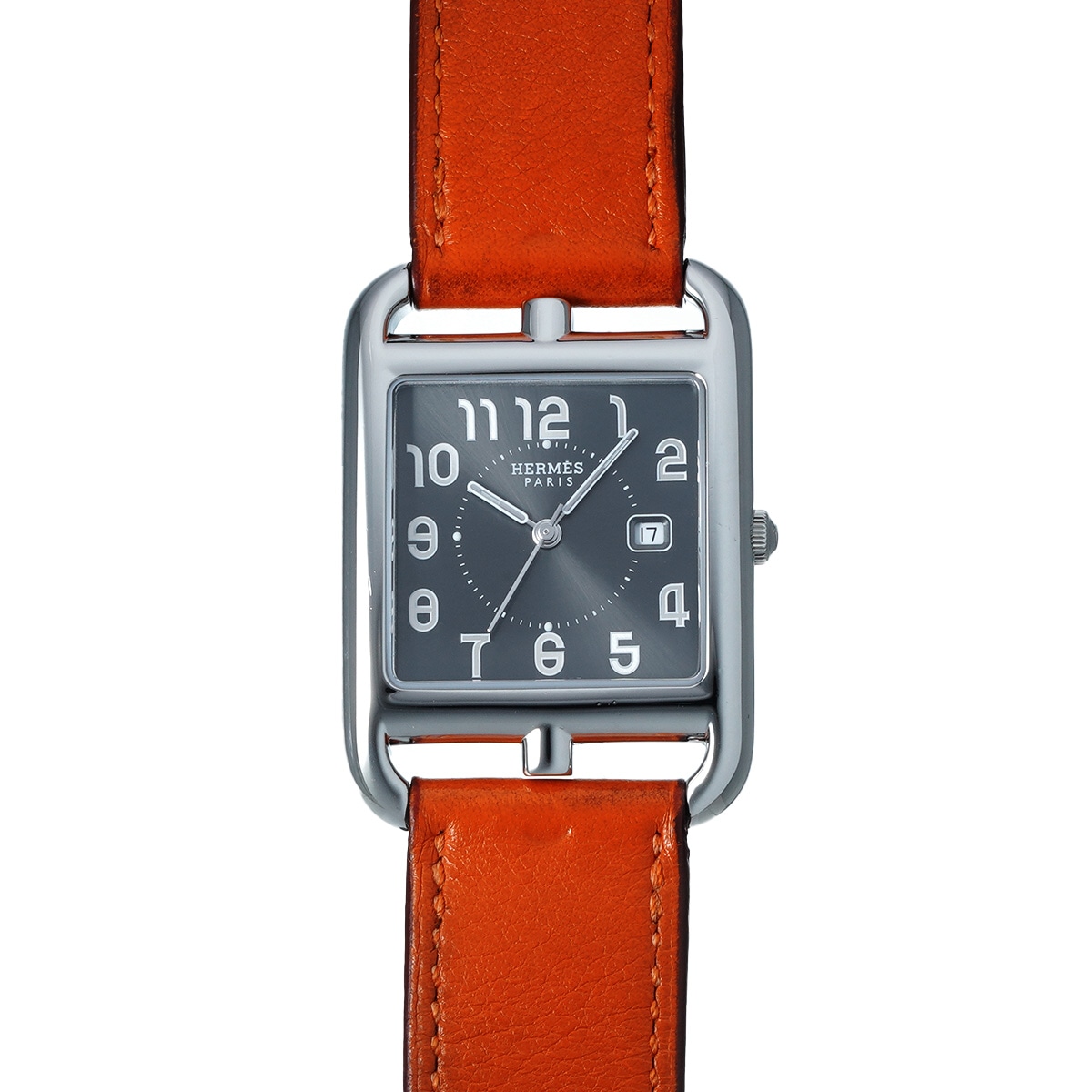 エルメス ケープコッド ドゥブルトゥール CC2.710 グレー ユニセックス 腕時計 クォーツ 中古 銀蔵