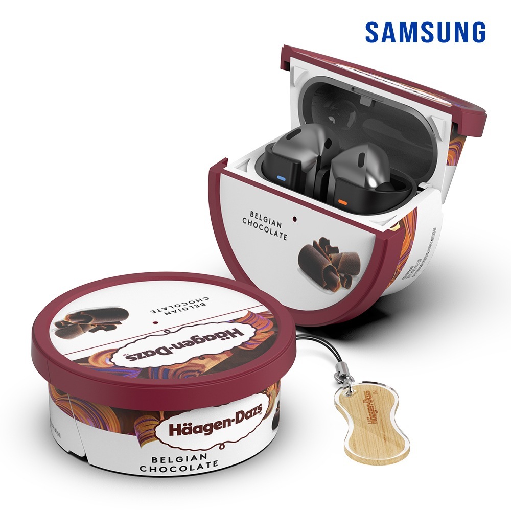 Galaxy Buds 3/Buds 3 Pro ハーゲンダッツ/ミニカップ/カバー/ケース/ベルギーチョコレート/Häagen-Dazs/正品/新品 /2024