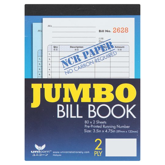 人気新品入荷 Unicorn Sheets 2 x 80 120mm) x (89mm Book Bill Jumbo Ply 2 紙製品・封筒
