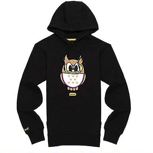 正規品POPOWLHOODY(A-2/HI)(MIDNIGHTBLACK)/PANCOAT/メンズ/レディース/男女兼用/トレーナー/パンコート/キャラクター/パーカー/長