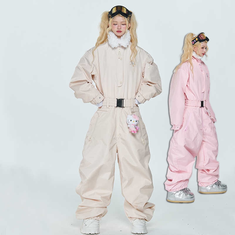 2024新作 韓国風 スキーウェア メンズ レディース 連体スタイル 男女通用 スノーボードウェア アウター ジャケット パンツ