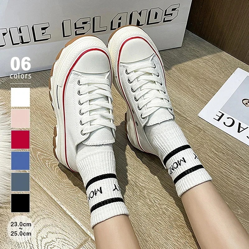キャンバススニーカー可愛い白赤ライトブルー青ピンク黒靴レディース靴スニーカー30%までに制限