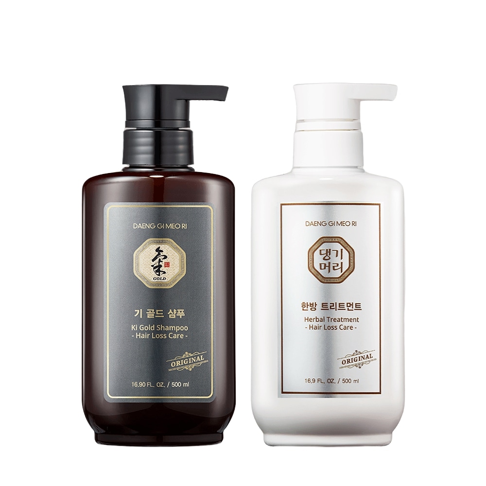 [ネイバー単独構成] ギ ゴールド 脱毛 シャンプー 500ml + 韓方 トリートメント 500ml