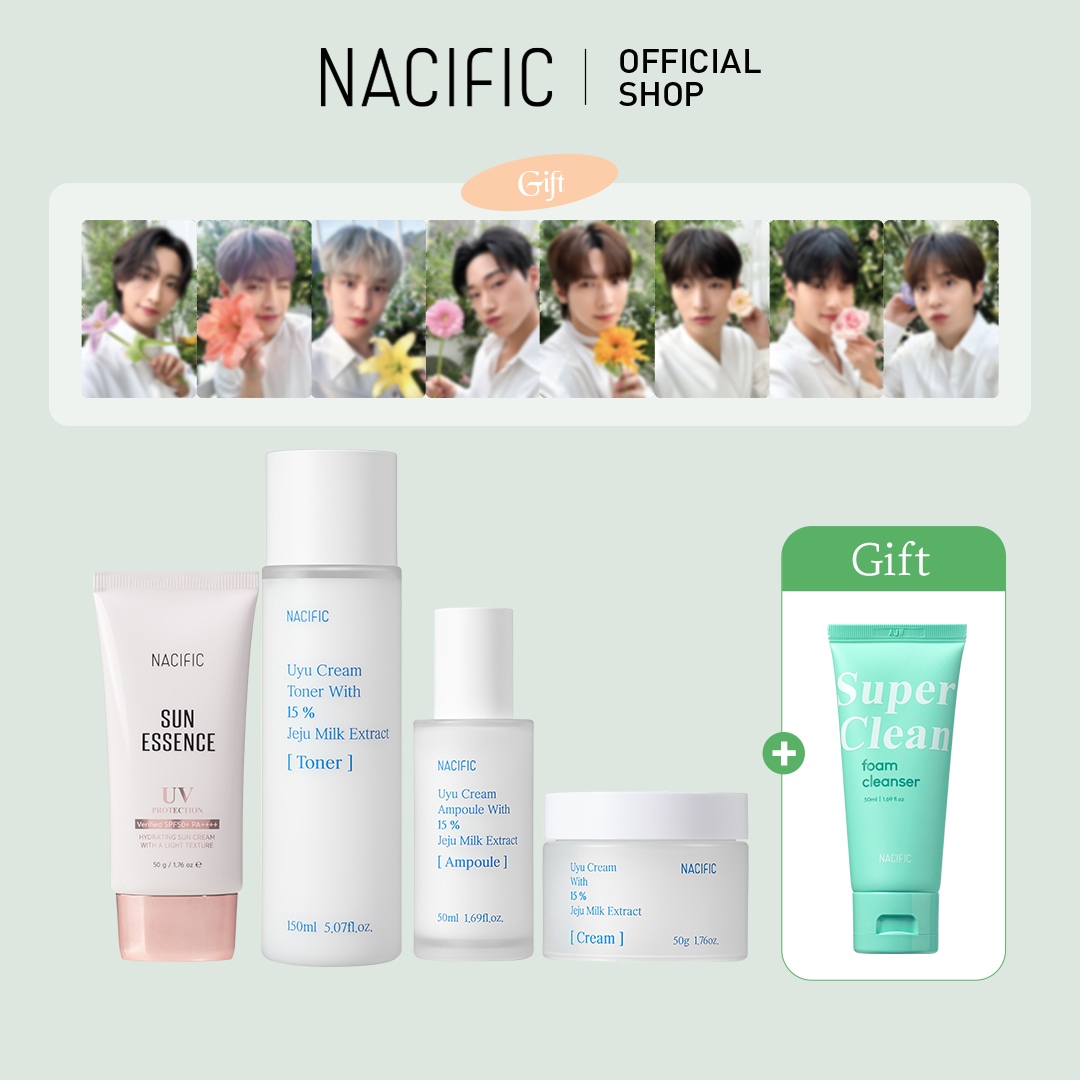 [NACIFIC x ATEEZ] フラワーリングウユクリームスキンケアセット＋スペシャルフローラルギフトキット［ナイアシンアミド セラミド ウユ 保湿 肌キメ 乳エキス 高保湿 ］