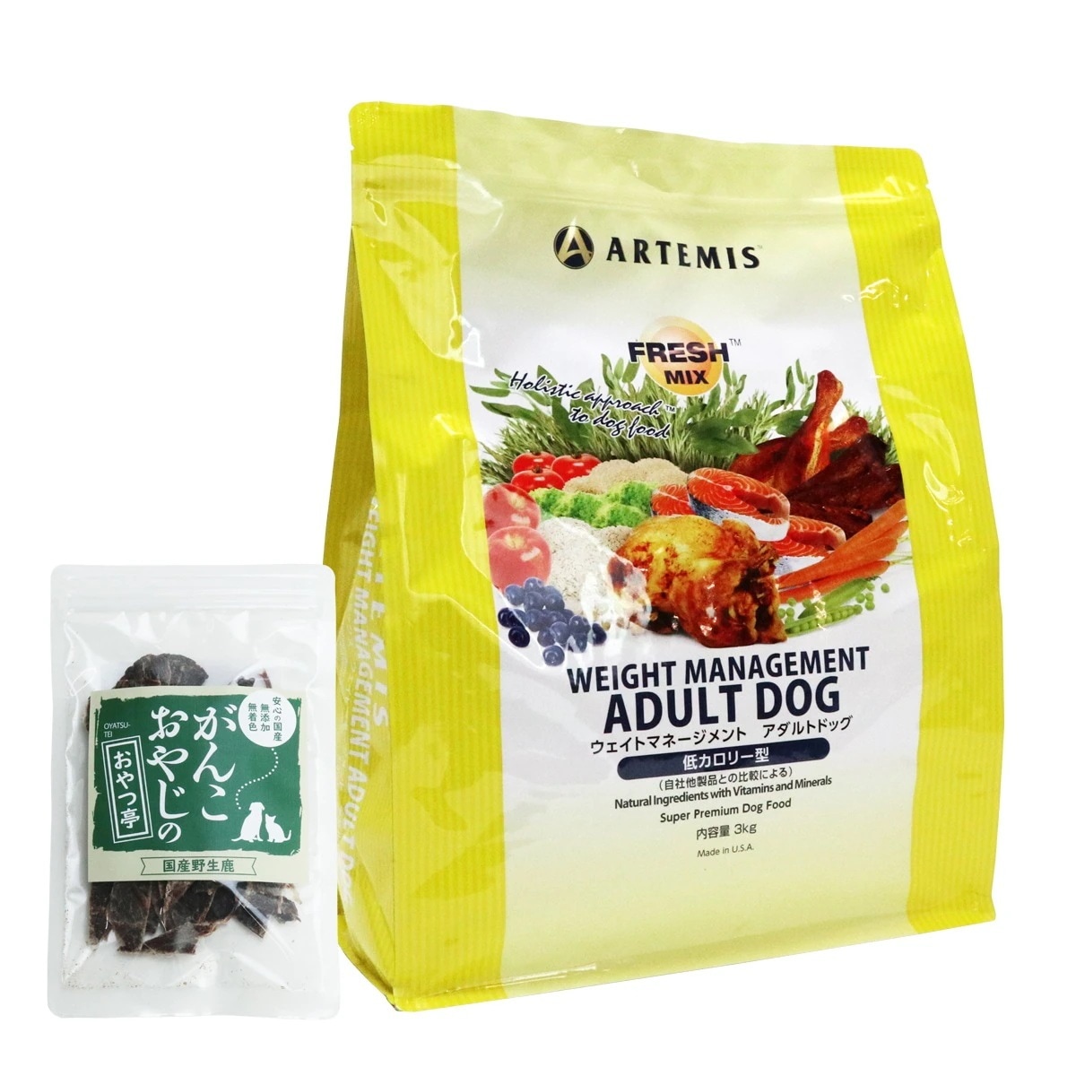 フレッシュミックス ドッグフード ウエイトマネージメント アダルトドッグ 3kg【国産鹿肉ジャーキー付き(お試しサイズ)】