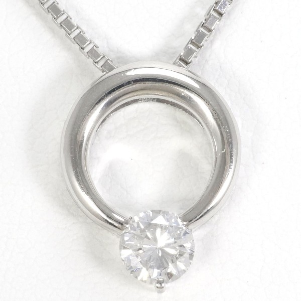 PT900 プラチナ PT850 ネックレス ダイヤ 0.34 鑑定書 中古