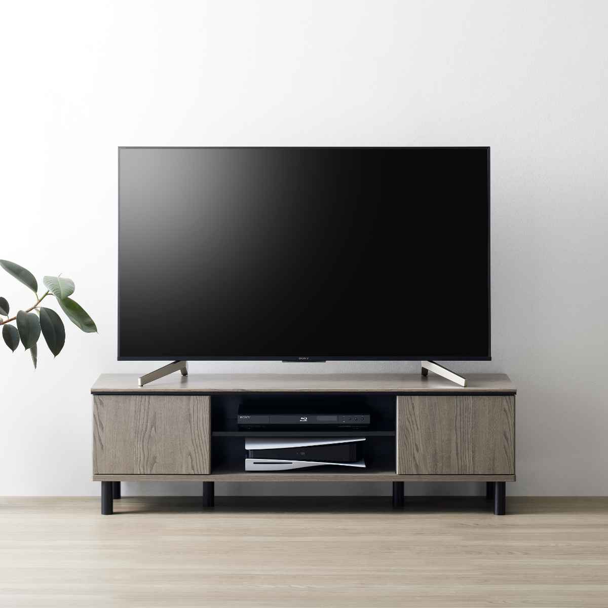 テレビ台 AVボード モダンデザイン クロフール 幅137cm テレビボード TV台 TVボード テレビラック テレビ モダン 収納 リビング収納 お掃除ロボット対応 グレージュ