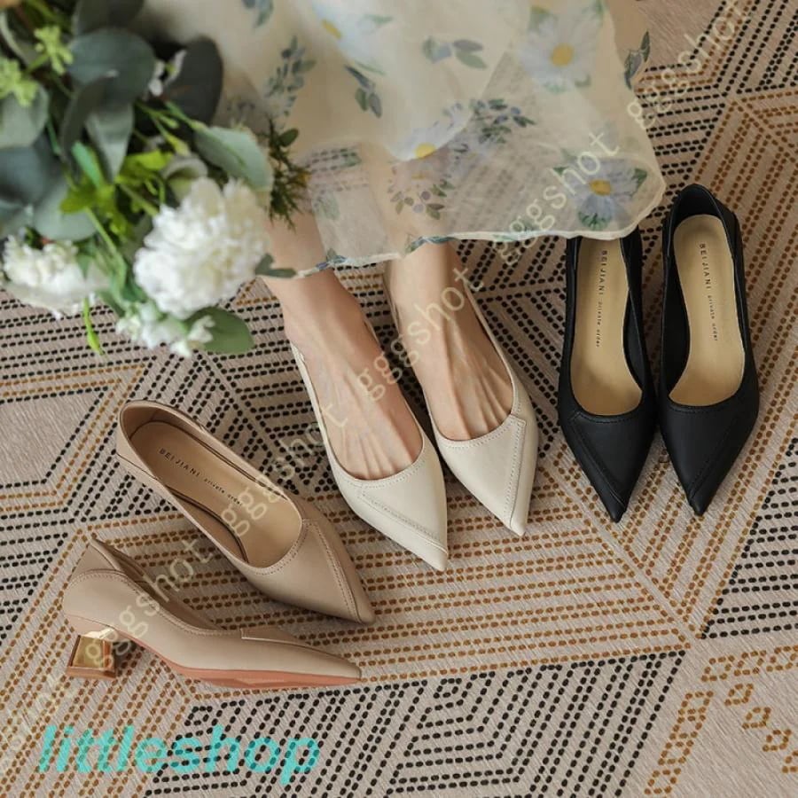 【急速出荷!】ヒールパンプス パンプス レディース 5cm チャンキーヒール 走れるパンプス 春 夏 秋 黒 ビジネス スクエアトゥ 太ヒール 痛くならない 滑りにくい おしゃれ orange