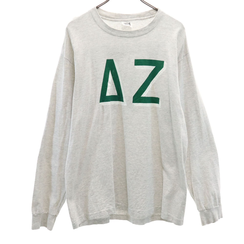 90s USA製 オールド 長袖 シングルステッチ Tシャツ XL グレー ロンT メンズ 5,092円