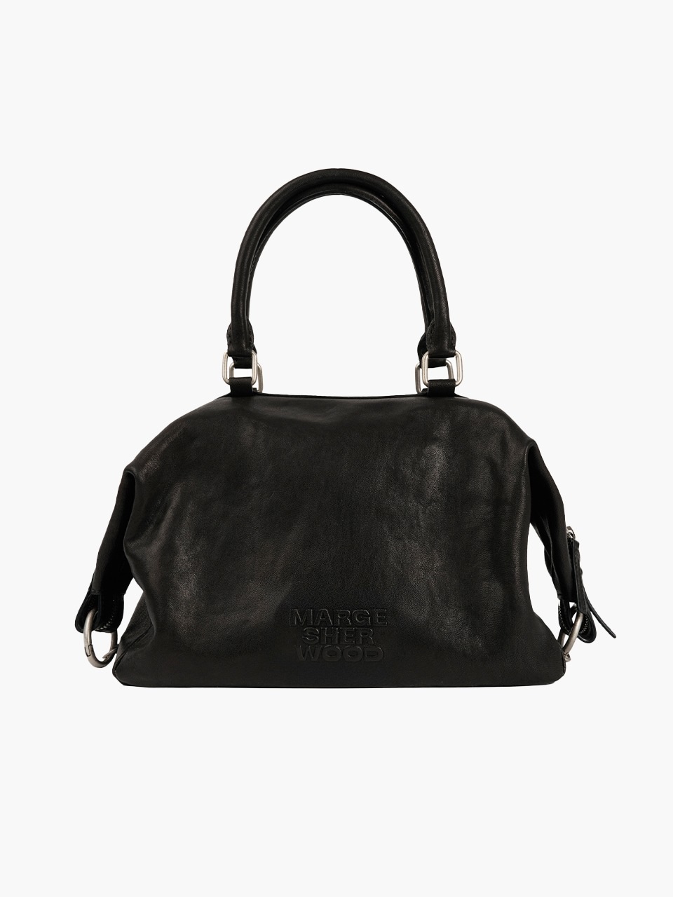【MARGESHEWOOD】 DUMPLING TOTE :BLACK WASHED NAPPA