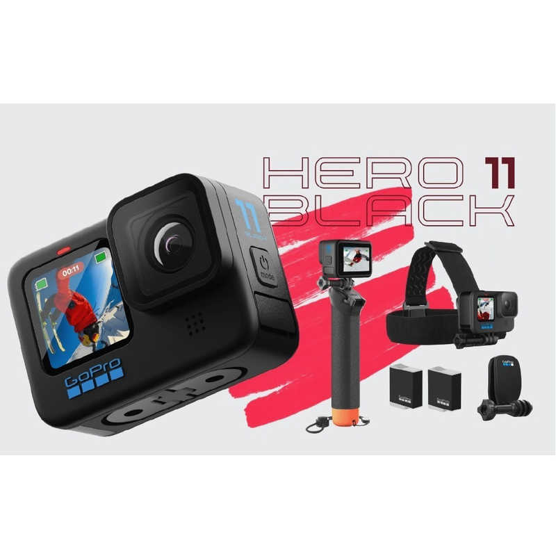 ゴープロ GOPRO　アクションカメラ GoPro(ゴープロ)(国内保証付正規品) HERO11 Black バンドルセット ［4K対応 /防水］　CHDRB111FW