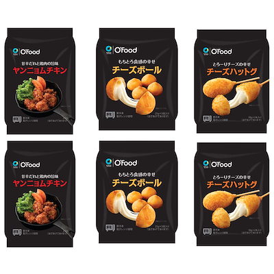 韓国 冷凍食品 6個セット ヤンニョムチキン チーズ...のサムネイル
