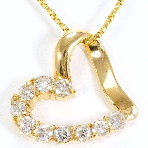 K18 18金 YG ネックレス ダイヤ 0.50 カード鑑別書 中古 70,400円