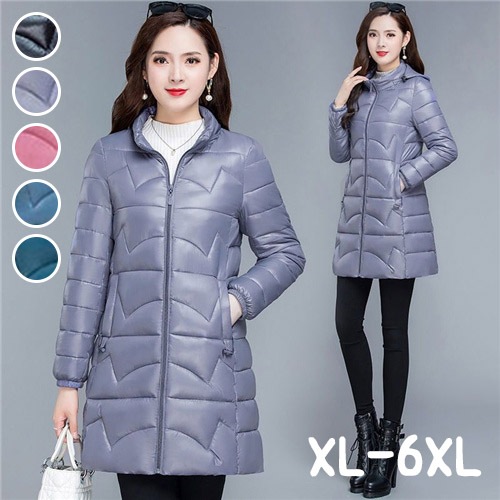 中綿コート 大きいサイズ アウター コート 着痩せ 長袖 暖かい 防寒 フード付き ミモレ丈 冬服 前開き 無地 洗濯可 かわいい おしゃれ