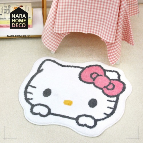 サンリオ ハローキティ ラグ ひょっこり 韓国人気 かわいい 韓国インテリア