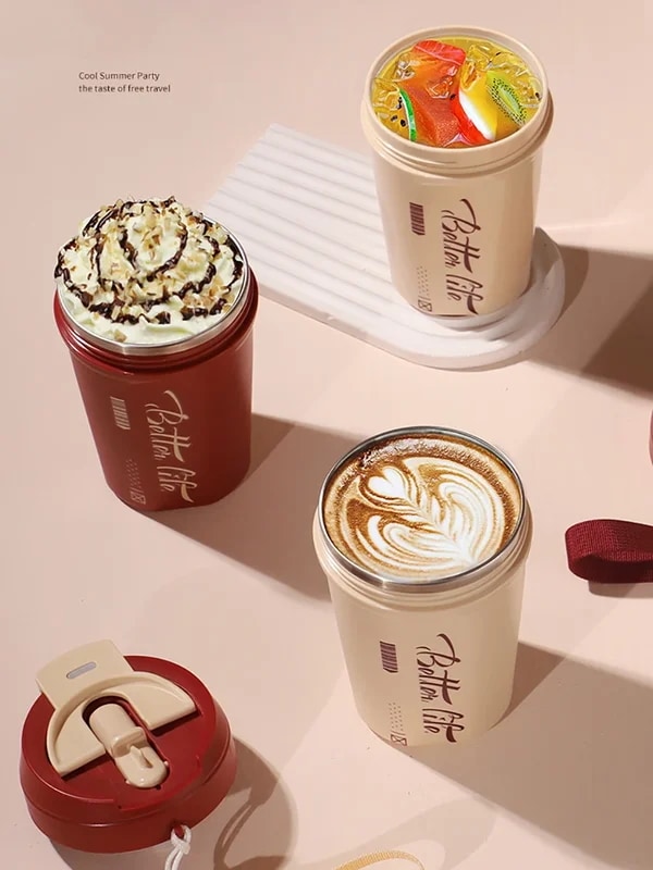 納期21日:ステンレス鋼断熱ウォーターカップ,ロープ付き,ポータブルトラベルマグ,コーラ,コーヒー,コールド,ホットドリンク,ティーウォーターストレージツール