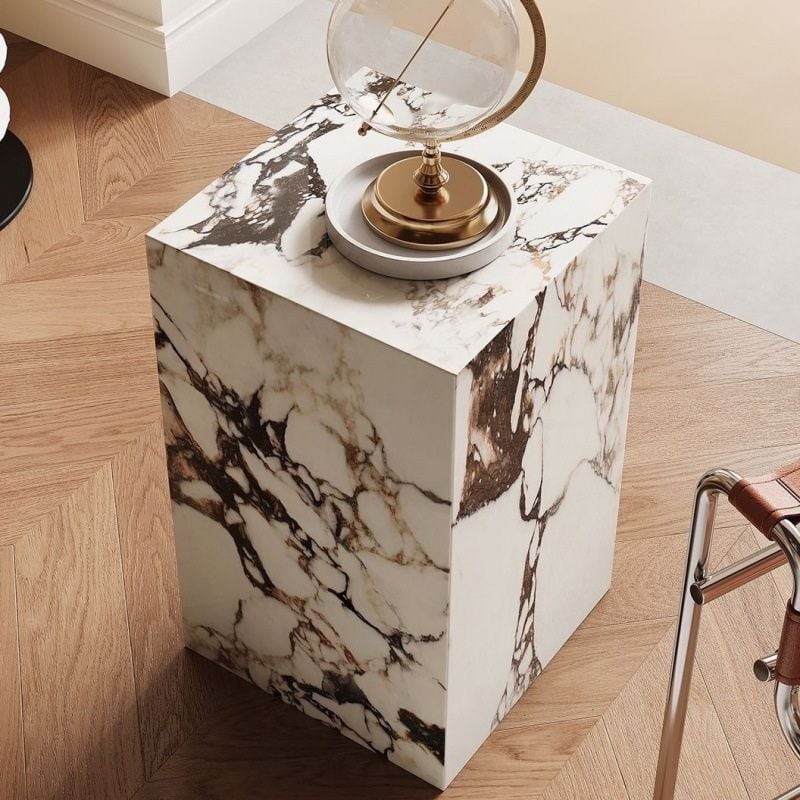 サイドテーブル コーヒーテーブル 大理石風 ラグジェアリー ホテルライク 台座 スツール インテリア おしゃれ 高級感 海外インテリア オフィス