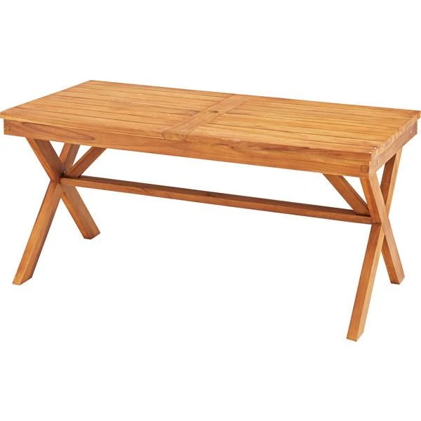 ダイニングテーブル ガーデンテーブル パラソル穴つき 天然木 木製 木目 おしゃれ シンプル ナチュラル カントリー モダン 150cm 庭 ベランダ 屋上 テラス