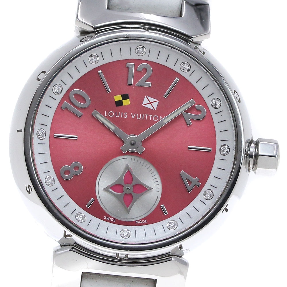 ルイ・ヴィトン LOUIS VUITTON Q1M02 タンブール　ラブリーカップ 12Pダイヤ クォーツ レディース _843913【中古】