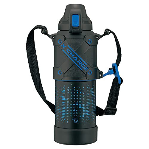 象印マホービン(ZOJIRUSHI) 水筒 シームレスせん スポーツタイプ 大容量 1.0L 直飲み ステンレスクールボトル ブルーブラック せんとパッキン一体化 お手入れ簡単 洗う点数2点のみ SD