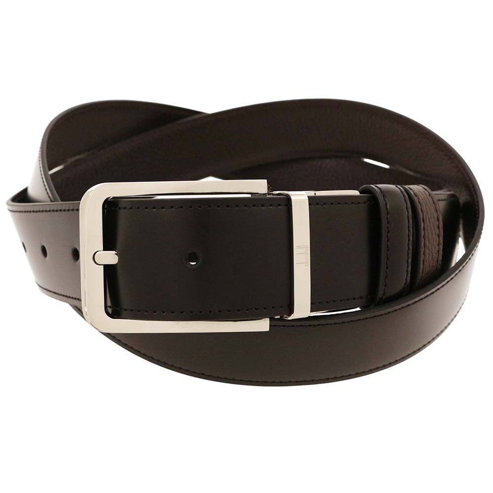ダンヒル ベルト メンズ 回転式バックル ブラウン×ブラック リバーシブル 本革 レザー DUNHILL DU26R4T32MD00142
