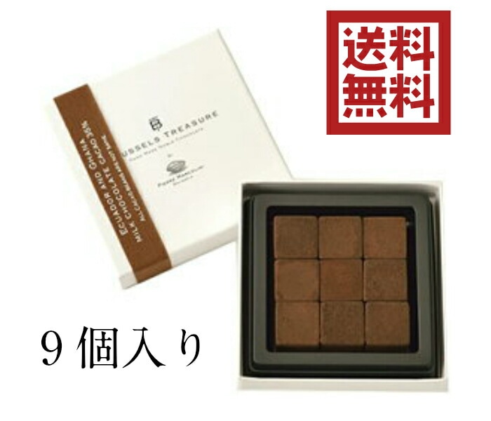 クール便ミルクPIERRE MARCOLINI ピエールマルコリーニ ブリュッセルトレジャー 生チョコレート エクアドル アンド ガーナ ミルクチョコレート 9個