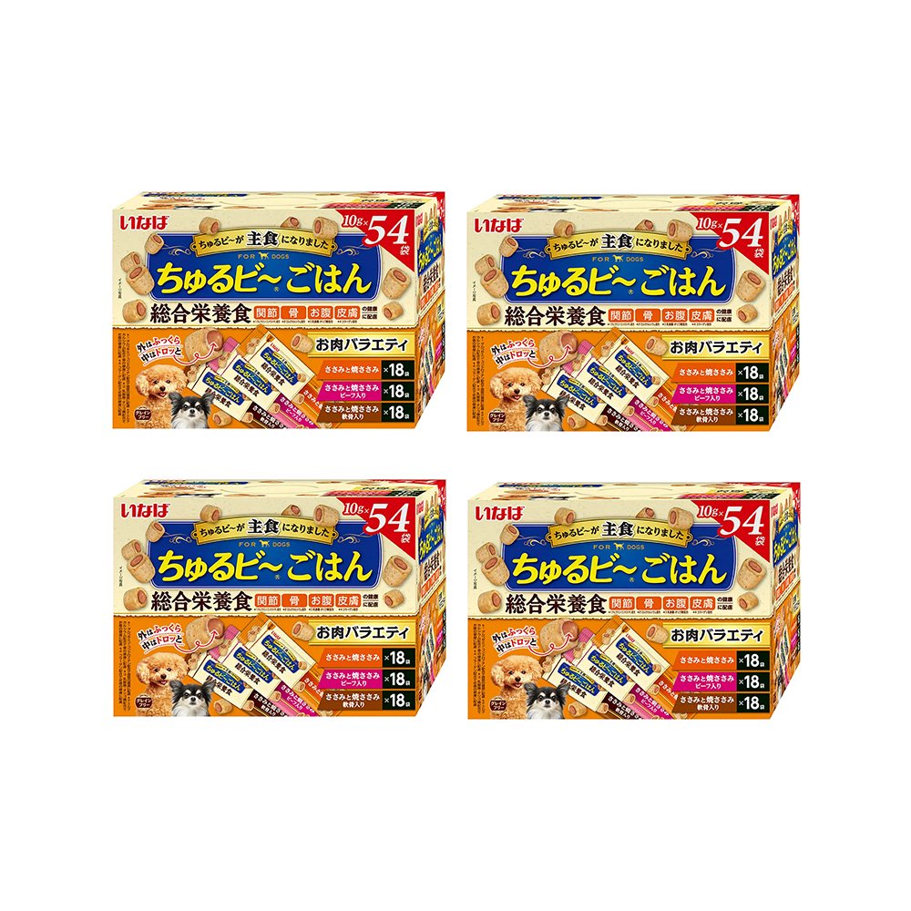 いなば　ちゅるビーごはん　総合栄養食　お肉バラエティ　１０ｇX５４袋X４　ＣＲＣ45―06―02―10―00