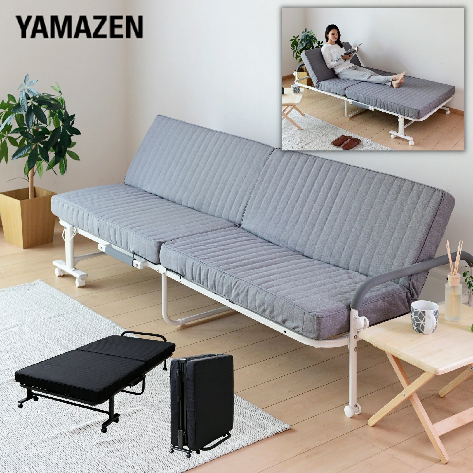 ソファーベッド 折りたたみベッド シングル リクライニング
