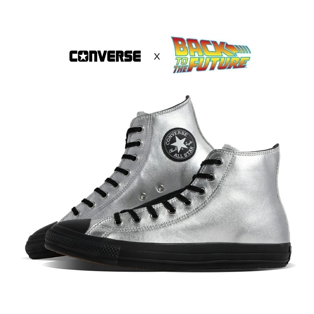CONVERSE コンバース ALL STAR オールスター バックトゥザフューチャー コラボ スニーカー TM HI BACK TO THE FUTURE SILVER ( シルバー 映画 ユニバー