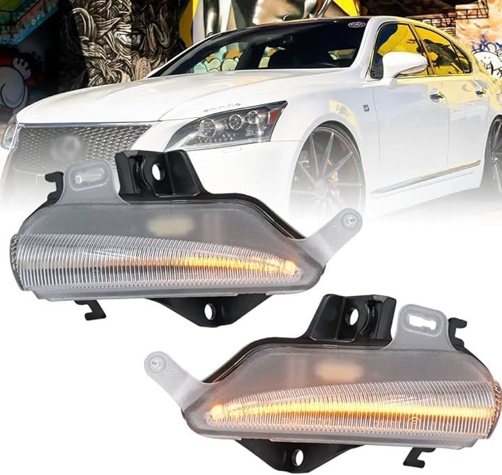 互換品 レクサス IS CT GS LS RC 用 LED 流れる ドアミラー シーケンシャルウインカー クリアレンズ仕様 純正交換タイプ 球切れ警告キャンセラー内蔵(クリア)
