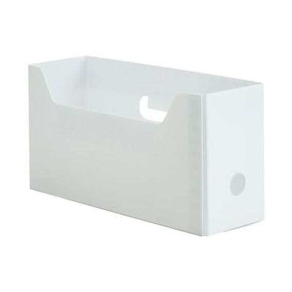 （まとめ）TANOSEE PP製ボックスファイル（組み立て式）A4ヨコ ショートサイズ ホワイト 1個(50セット)