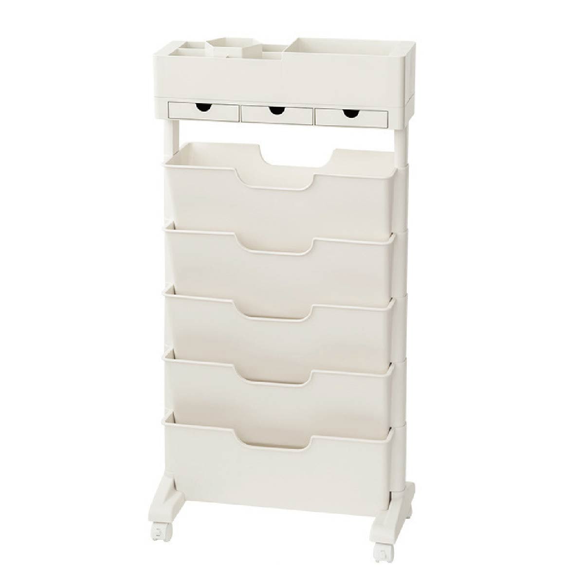 収納ワゴン マガジンラック デスクワゴン ファイルワゴン キッチンワゴン キャスター 収納棚 収納 大容量 雑誌 本 書類 新聞 絵本 教科書 ボックス ラック ワゴン オフィス　desk-wagon