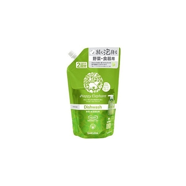 ハッピーエレファント 野菜・食器用洗剤 グレープフルーツ 詰替用 500ml