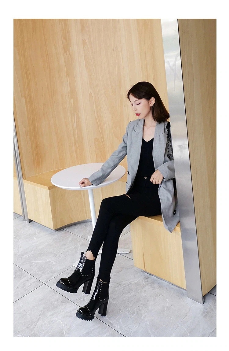 【送料無料】ブーツ 防水 厚手 きれいめ シンプル カジュアル 大人 上品 おしゃれ お洒落 かっこいい レトロ エレガント きちんと感 クール モード系 モダン 主役級 存在感 こなれ感 抜け感 無