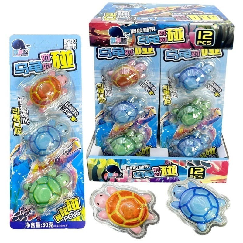子供用のかわいいミニタートル型の液体フルーツ風味のグミキャンディQ弾性グミキャンディスナック お菓子 大人 子供 誕生日プレゼント