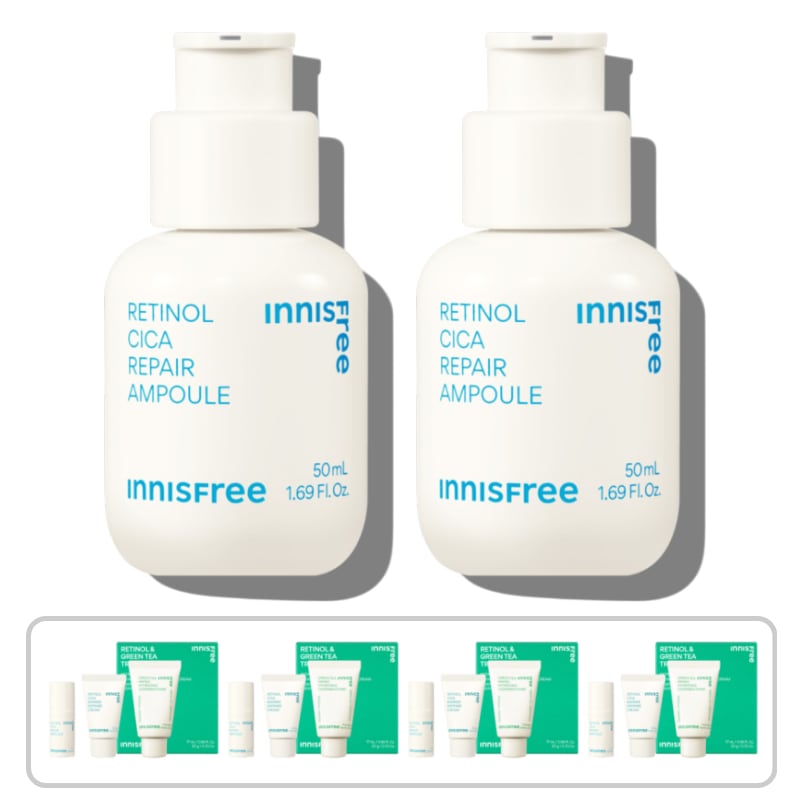 [大容量] レチノール シカ トレース アンプル, 50ml+50ml, 2個 (レチノール & グリーンティー トリオ キット 4個)