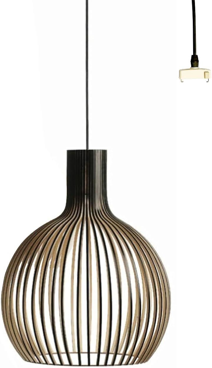 ペンダントライト 和風 口金e26 アンティーク 天井照明 1灯 木製 おしゃれシンプル( PL-305-1)