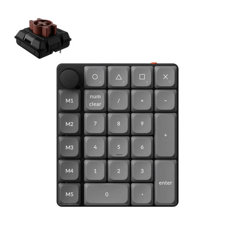 キークロン　テンキー K0M RGB(茶軸・ホットスワップ対応) ［有線・ワイヤレス / Bluetooth・USB (Type-C)］　K0M-H3