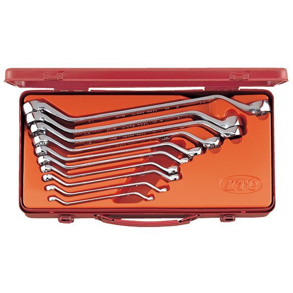 KTC 京都機械工具 45ロング メガネレンチ セット 10本組 M2510 レンチ 工具 ツール DIY 作業工具