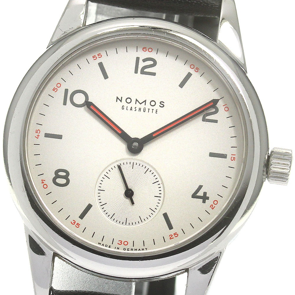 ノモス NOMOS CL1A1W1 クラブウォッチ スモールセコンド 手巻き メンズ 保証書付き_862077【中古】