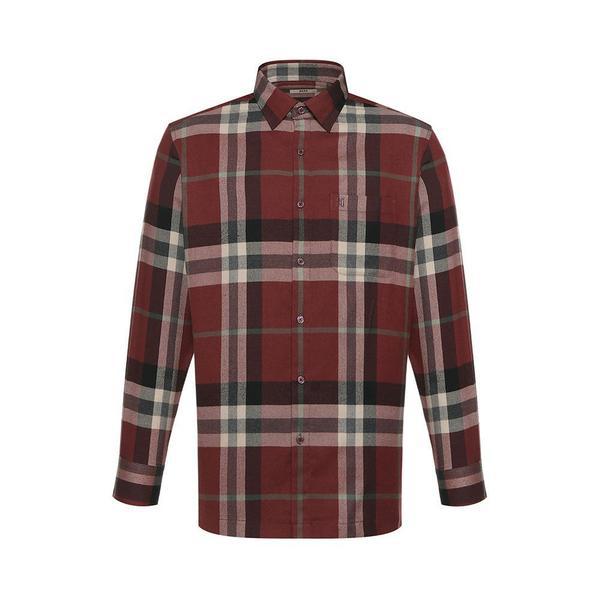 起毛ポリ混紡スーパービッグチェックシャツ レギュラーフィット レッド___DKW2SHCL143R1