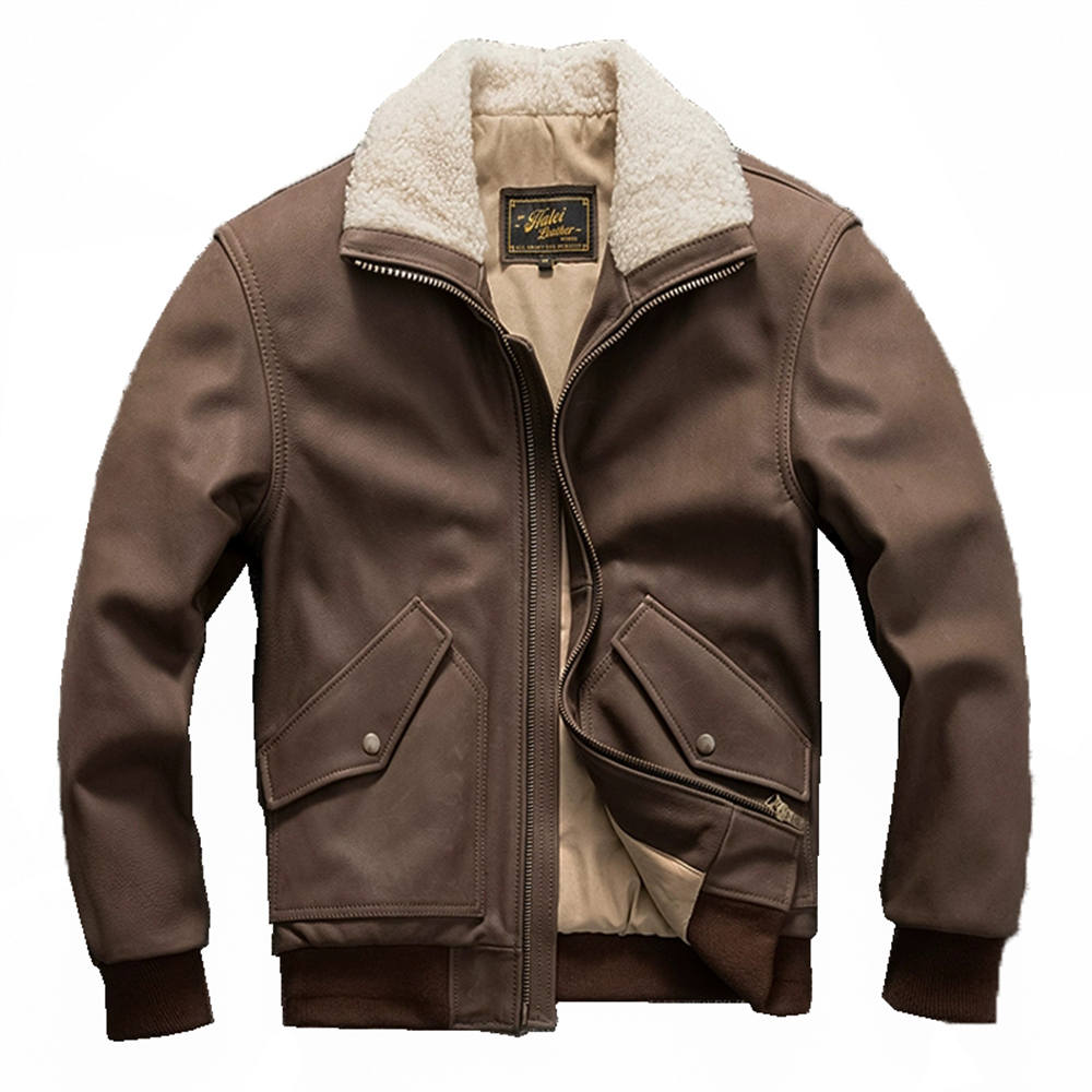 本革ジャケット メンズ コットン ショートラペル フライトジャケット 冬 大きいサイズ ジャケット