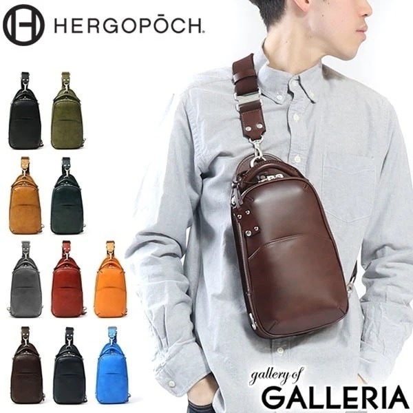 正規取扱店エルゴポック HERGOPOCH ワンショルダーバッグ ボディバッグ メンズ レディース 本革 レザー 06-OS 06N-OS