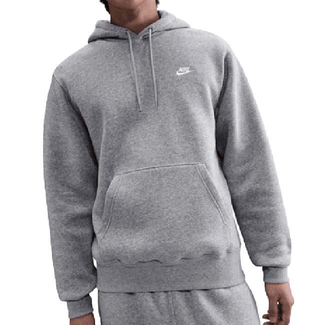 ナイキ(NIKE) 2025 HO メンズ CLUB クラブ フリース プルオーバー 長袖フーディ パーカー FN3860-063Dグレーヘザー×WH