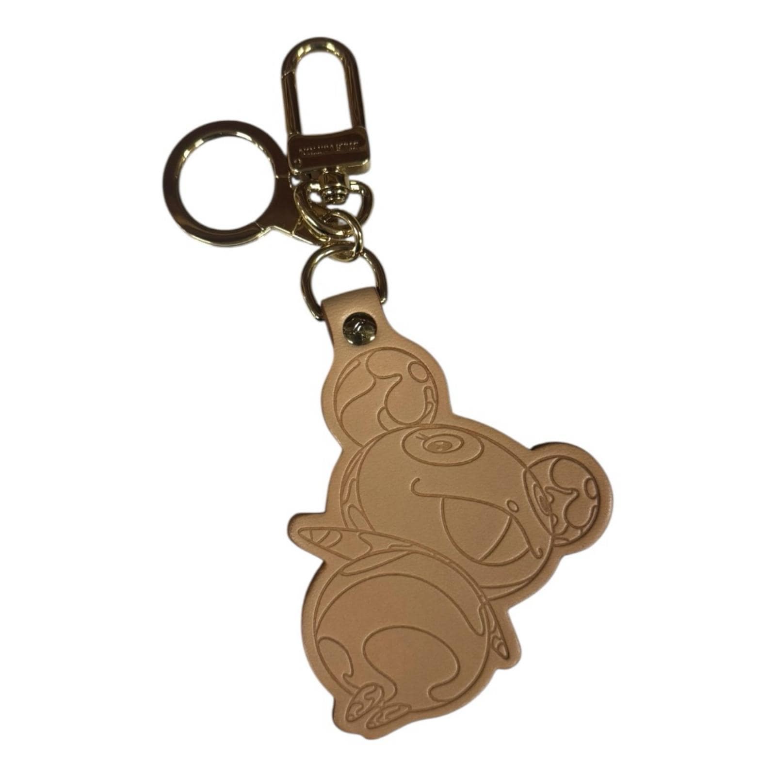 ルイヴィトン 村上隆コラボ ポルトクレ・パンダ モノグラム チャーム ヌメ革 M62637 LOUIS VUITTON 中古 美品